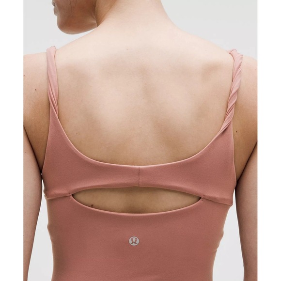Lululemon Align Twist-Strap Crop Tank Top Mauve XL NWT Nulu Built-In Bra - Picture 12 of 12